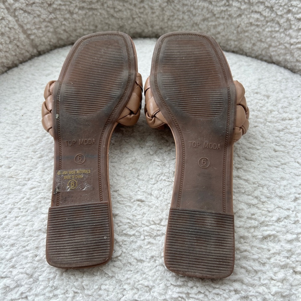 TOP Moda Tan Braided Sandals - Picture 4 of 4